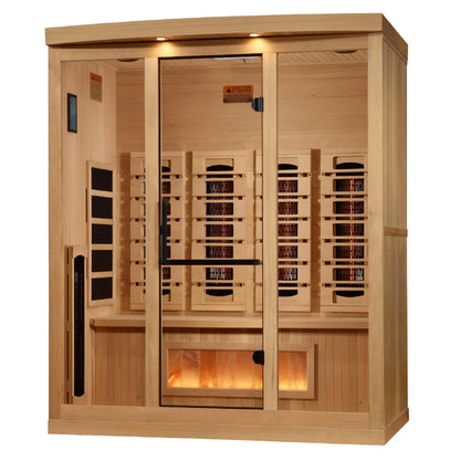 Golden Designs 4-Person 2025 Reserve Edition GDI-8040-03 Full Spectrum with Himalayan Salt Bar-Golden Designs-HQ Sauna